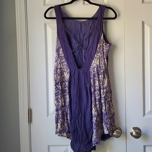O'Neill Leah Gauze Woven Skater Dress Open Back - Picture 5 of 9